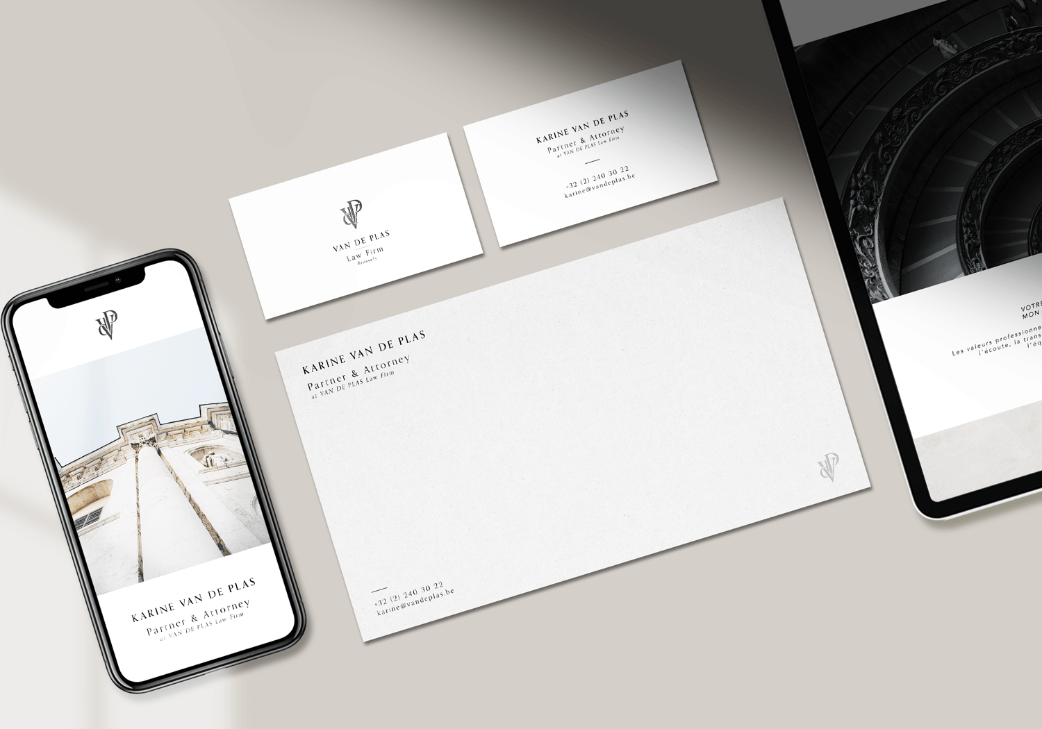 Karine Van de Plas Branding Project Stationery