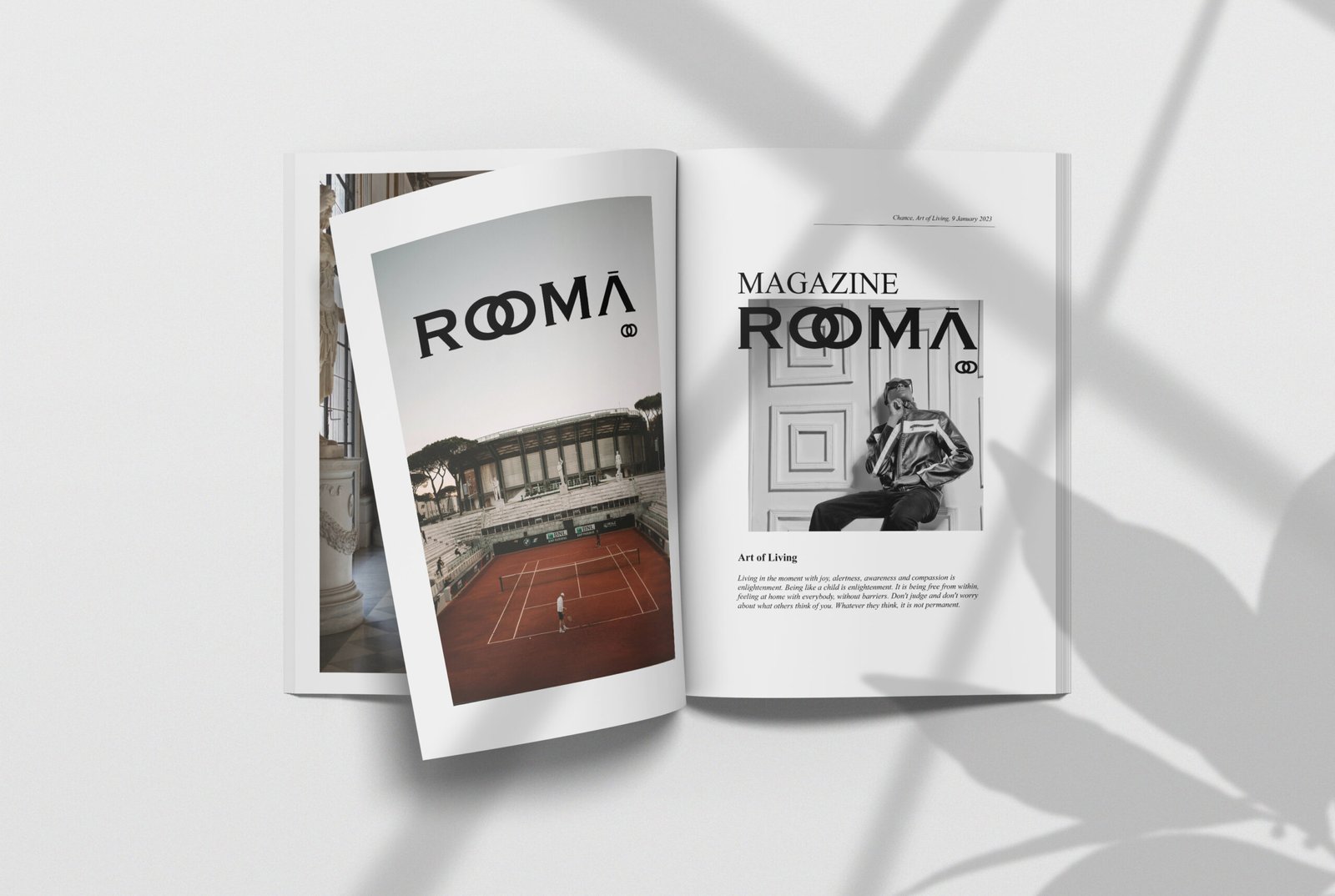 Italian clothing brand logo for Rooma featuring custom typography inspired by Roman architecture and timeless Italian craftsmanship, designed for a refined and contemporary fashion identity.